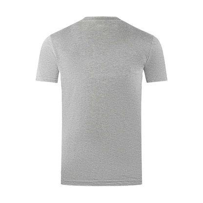 Grey - Back - Aquascutum Mens London Aldis Bold Logo T-Shirt