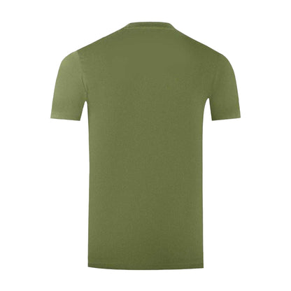 Army Green - Back - Aquascutum Mens London Aldis Bold Logo T-Shirt
