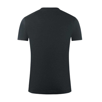 Black - Back - Aquascutum Mens London Aldis Bold Logo T-Shirt
