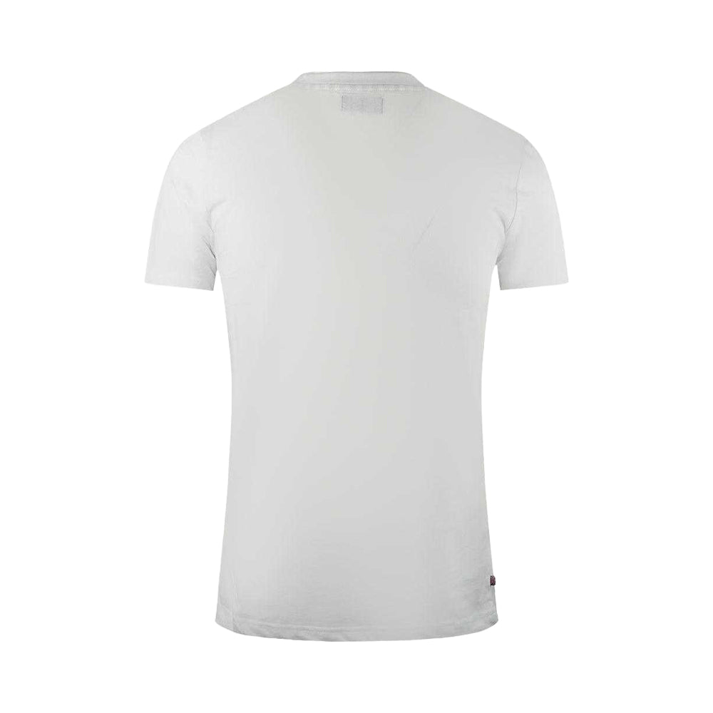 White - Back - Aquascutum Mens London Aldis Bold Logo T-Shirt