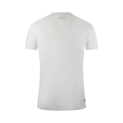 White - Back - Aquascutum Mens London Aldis Bold Logo T-Shirt