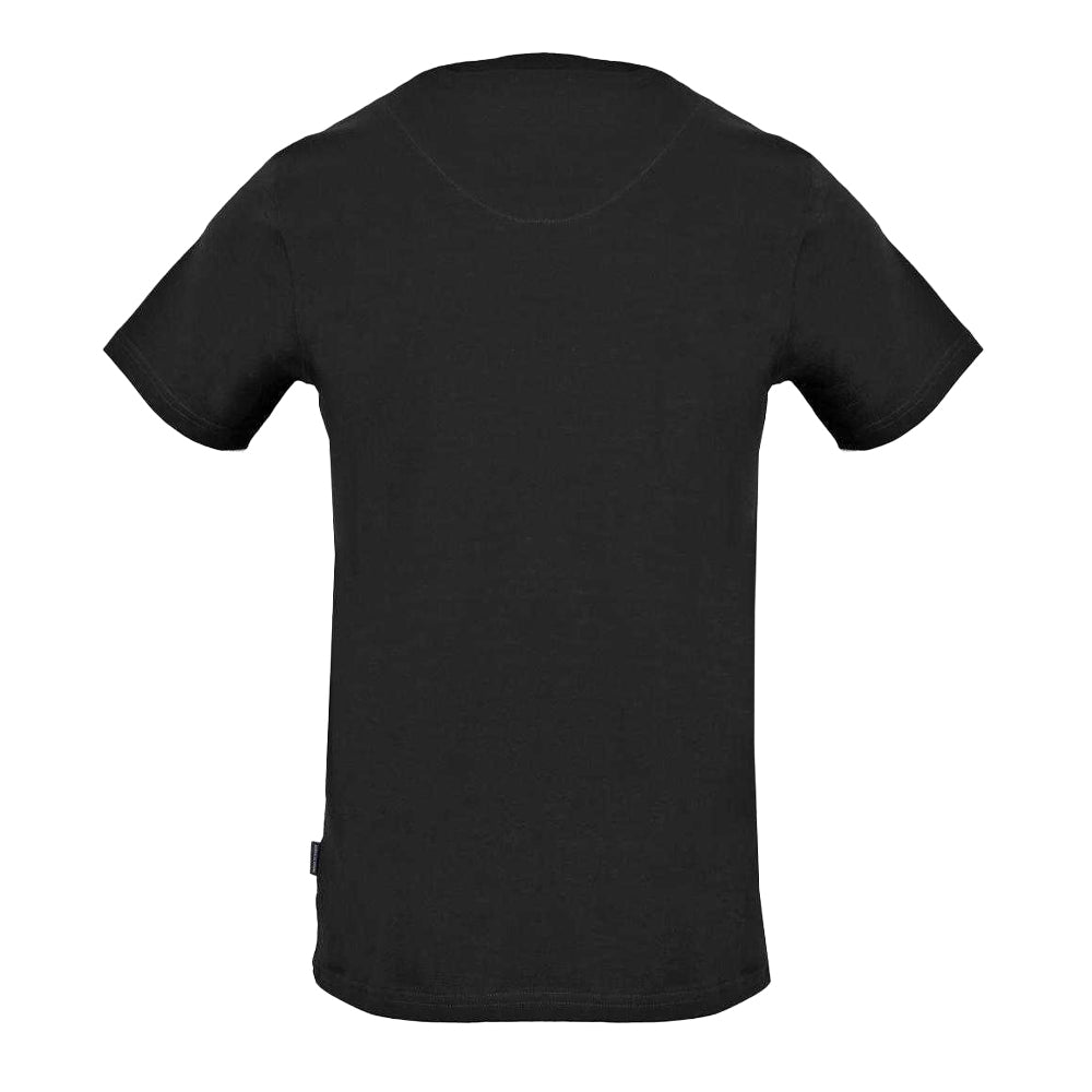 Black - Back - Aquascutum Mens Reflective Logo T-Shirt