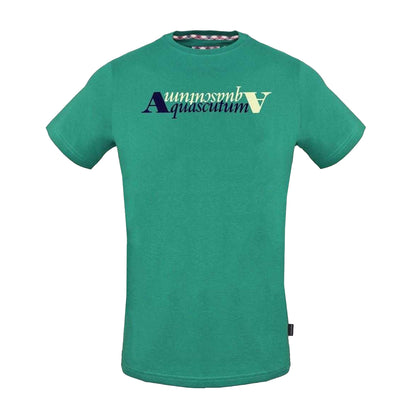 Green - Front - Aquascutum Mens Reflective Logo T-Shirt