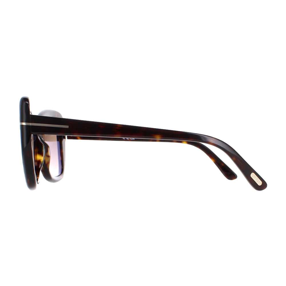 Dark Havana Brown-Brown - Back - Tom Ford Womens-Ladies Maeve Gradient Sunglasses