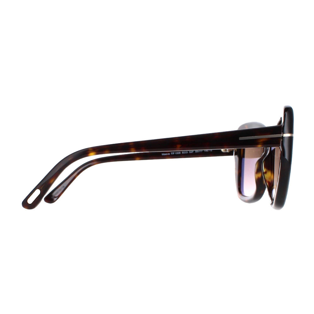 Dark Havana Brown-Brown - Side - Tom Ford Womens-Ladies Maeve Gradient Sunglasses