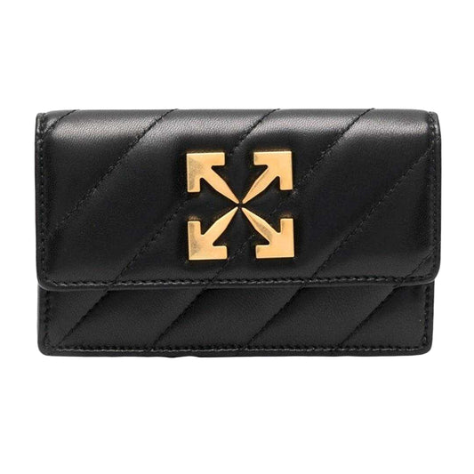 Black - Front - Off-White Jackhammer Leather Card Holder