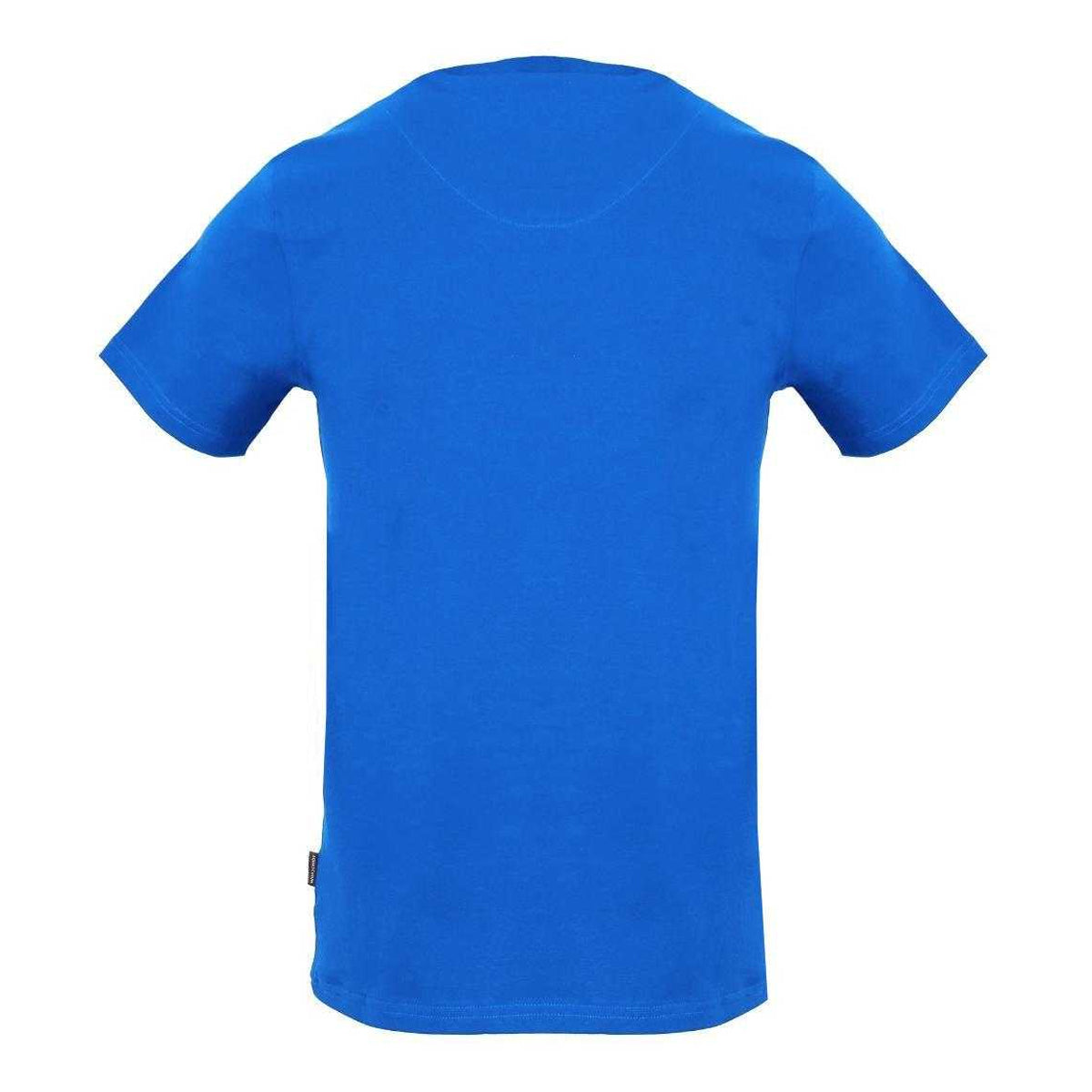 Blue - Back - Aquascutum Mens Signature Logo T-Shirt