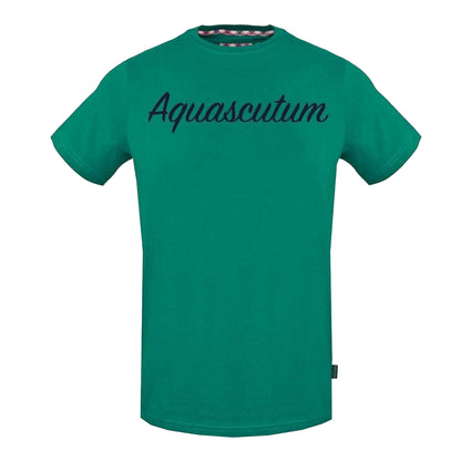 Green - Front - Aquascutum Mens Signature Logo T-Shirt