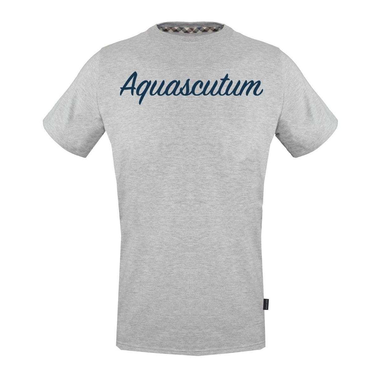 Grey - Front - Aquascutum Mens Signature Logo T-Shirt