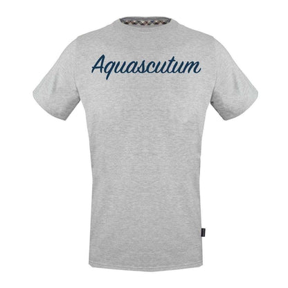 Grey - Front - Aquascutum Mens Signature Logo T-Shirt