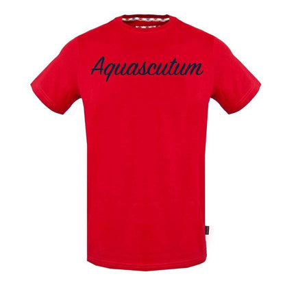 Red - Front - Aquascutum Mens Signature Logo T-Shirt