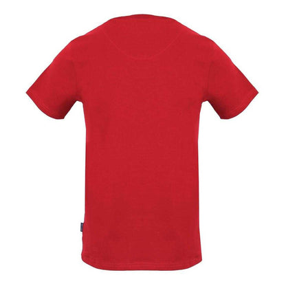 Red - Back - Aquascutum Mens Signature Logo T-Shirt