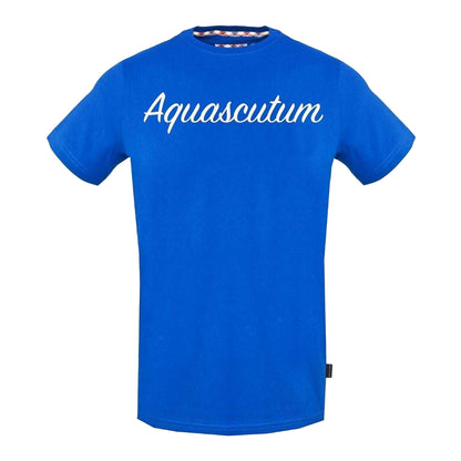 Blue - Front - Aquascutum Mens Signature Logo T-Shirt