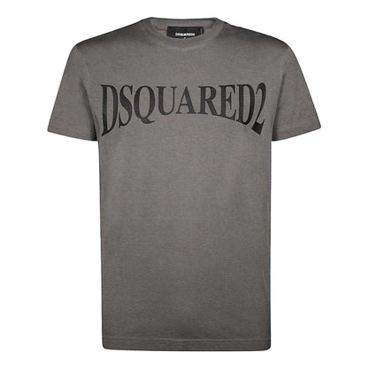 Grey - Front - DSquared2 Unisex Adult Panoramic Logo Cool Fit T-Shirt
