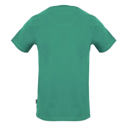 Green - Back - Aquascutum Mens Classic Checked Logo T-Shirt