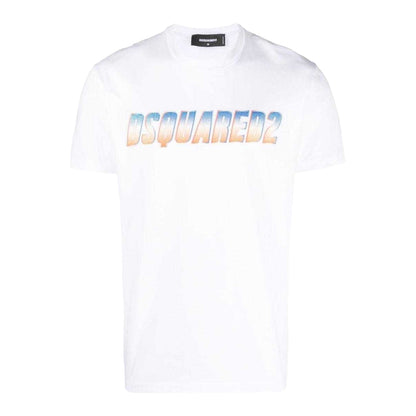 White - Front - DSquared2 Unisex Adult Sparkle Logo Cool Fit T-Shirt