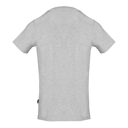 Grey - Back - Aquascutum Mens Layered Logo T-Shirt