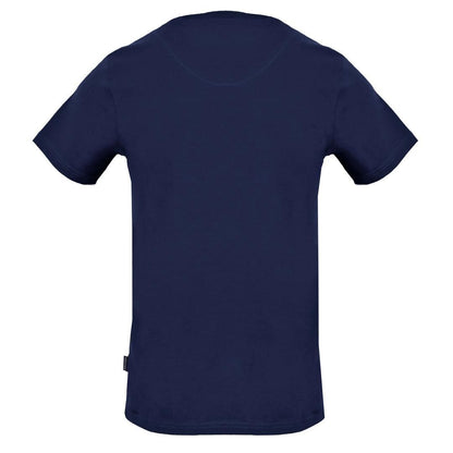Navy Blue - Back - Aquascutum Mens Crest T-Shirt