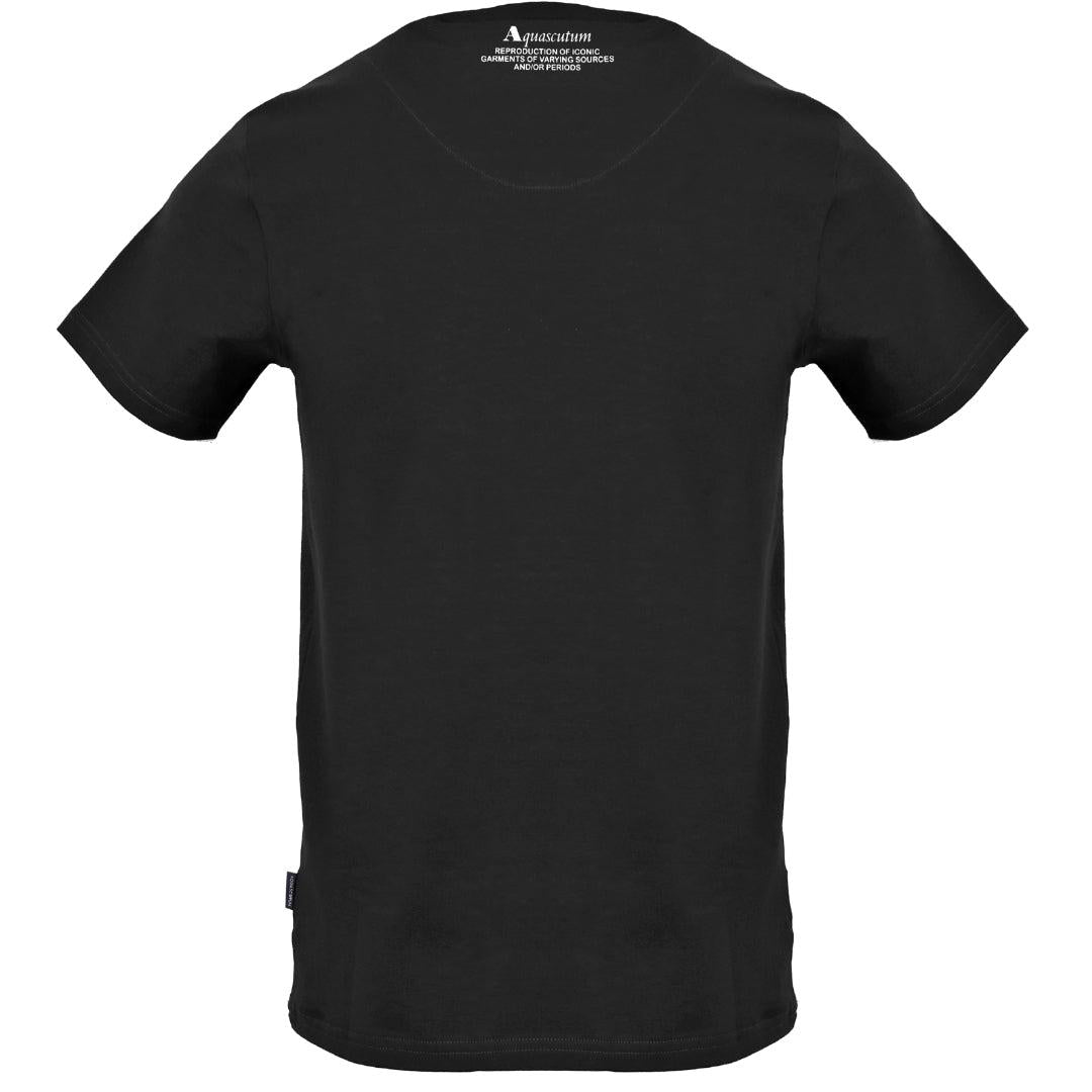 Black - Back - Aquascutum Mens Aldis Shield Logo T-Shirt