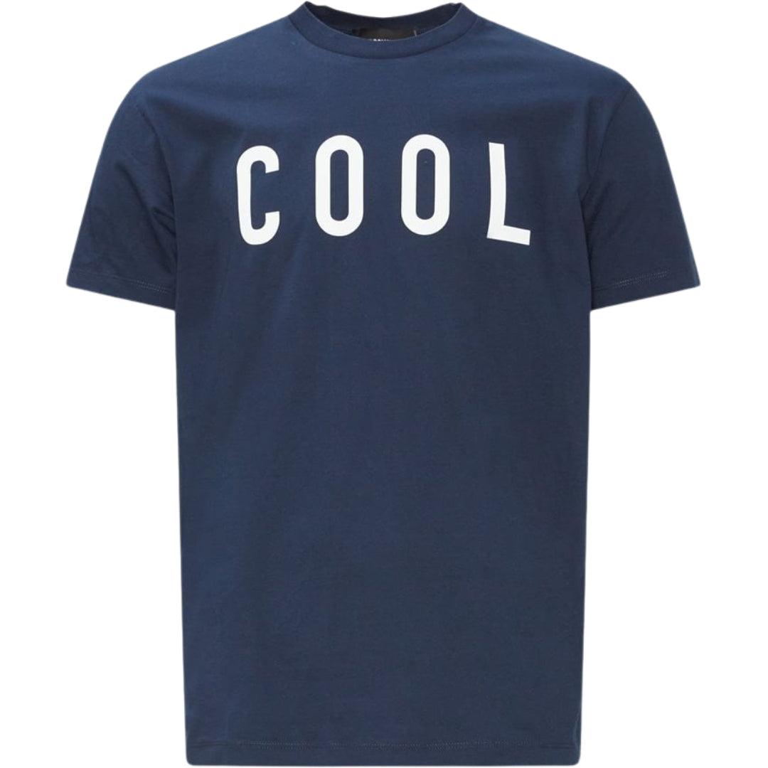 Navy Blue - Front - DSquared2 Unisex Adult Cool Logo Printed T-Shirt