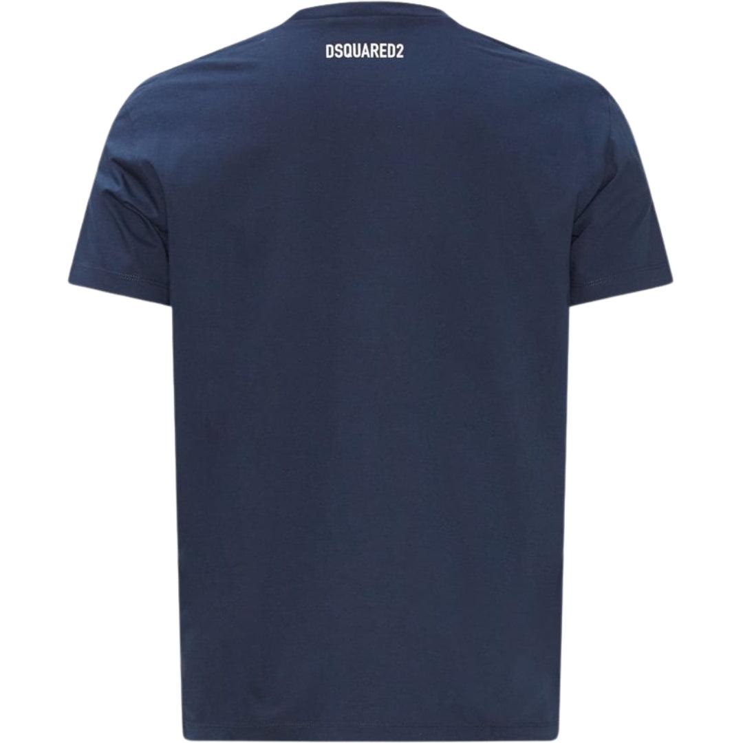 Navy Blue - Back - DSquared2 Unisex Adult Cool Logo Printed T-Shirt