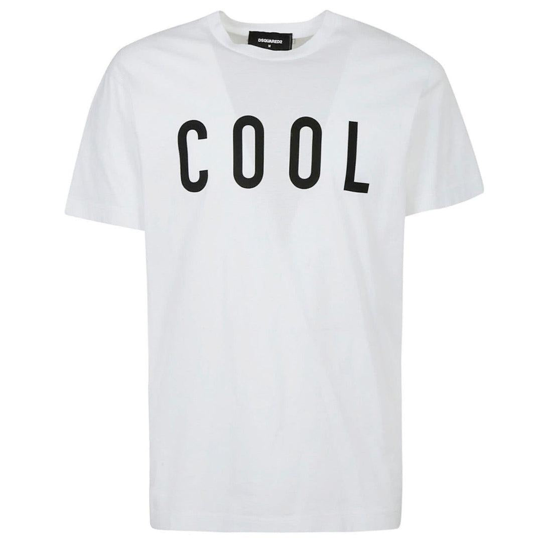 White - Front - DSquared2 Unisex Adult Cool Logo Printed T-Shirt