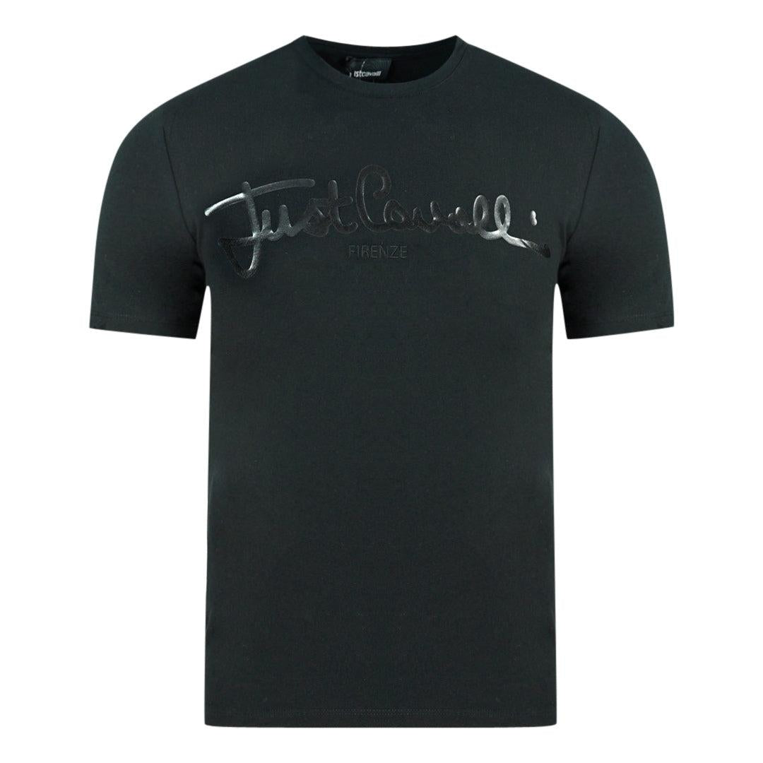 Black - Front - Cavalli Class Unisex Adult Signature Logo T-Shirt