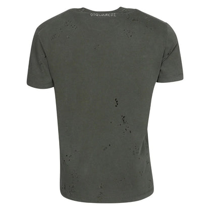 Military Green - Back - DSquared2 Unisex Adult I See You Logo T-Shirt