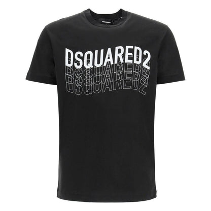 Black - Front - DSquared2 Unisex Adult Multi Logo T-Shirt