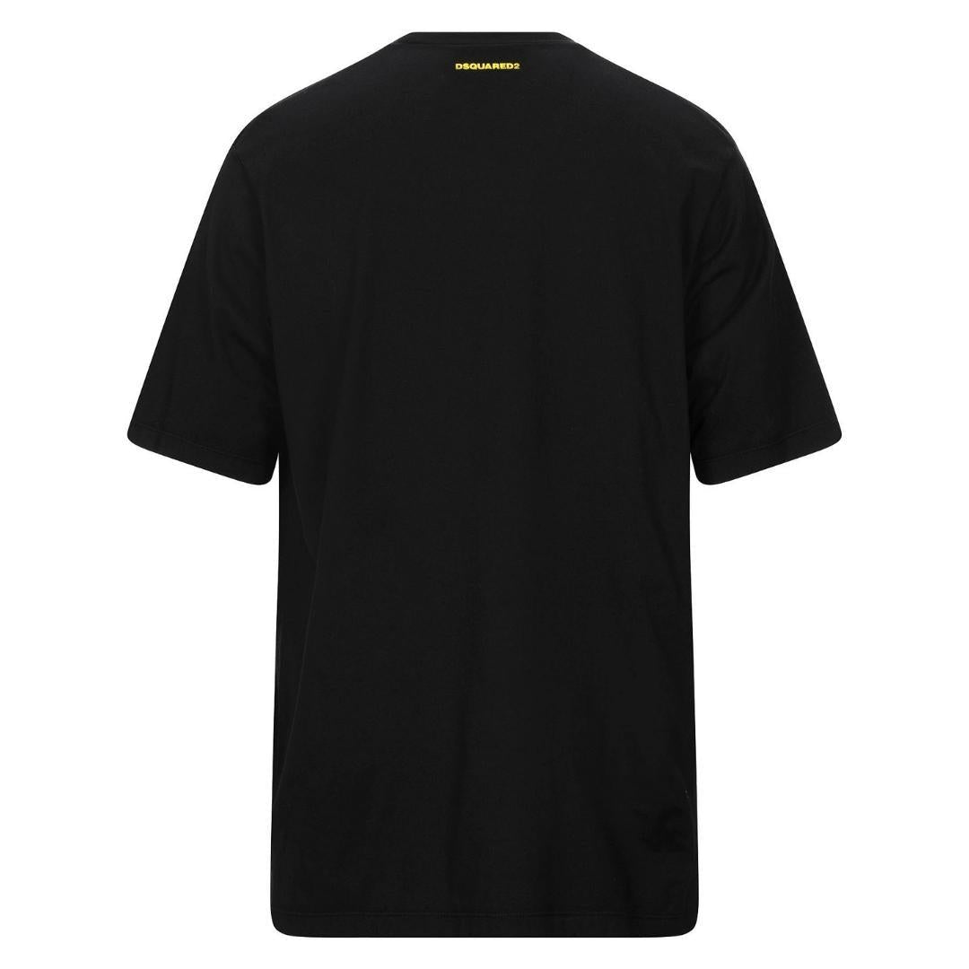 Black - Back - DSquared2 Unisex Adult Hardcore Canadian Maple Leaf T-Shirt
