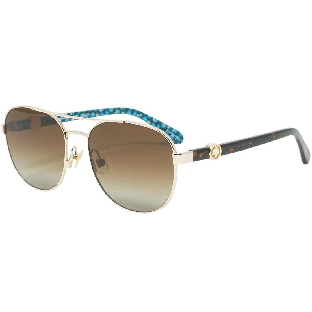 Gold-Havana Brown - Back - Kate Spade Womens-Ladies Raglan Sunglasses