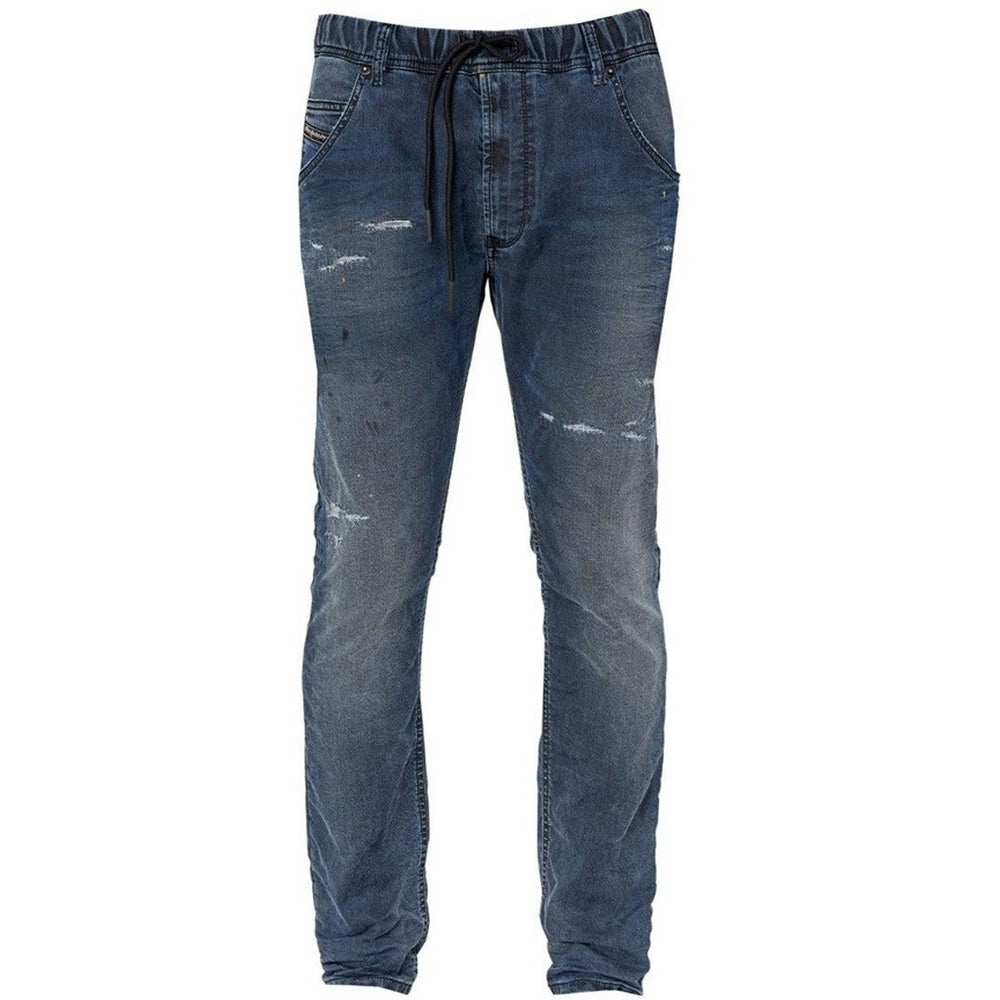 Blue - Front - Diesel Mens Krooley Jeans