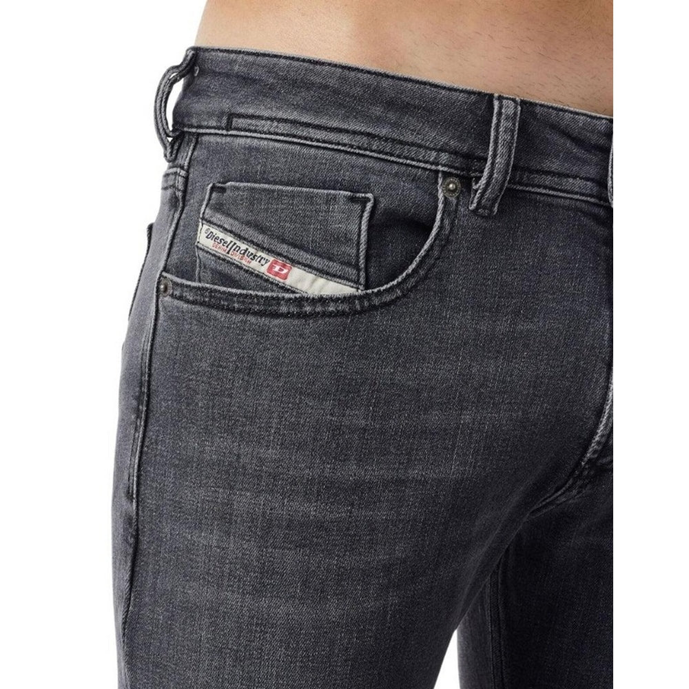 Dark Grey - Lifestyle - Diesel Mens 1979 Sleenker Denim Faded Skinny Jeans