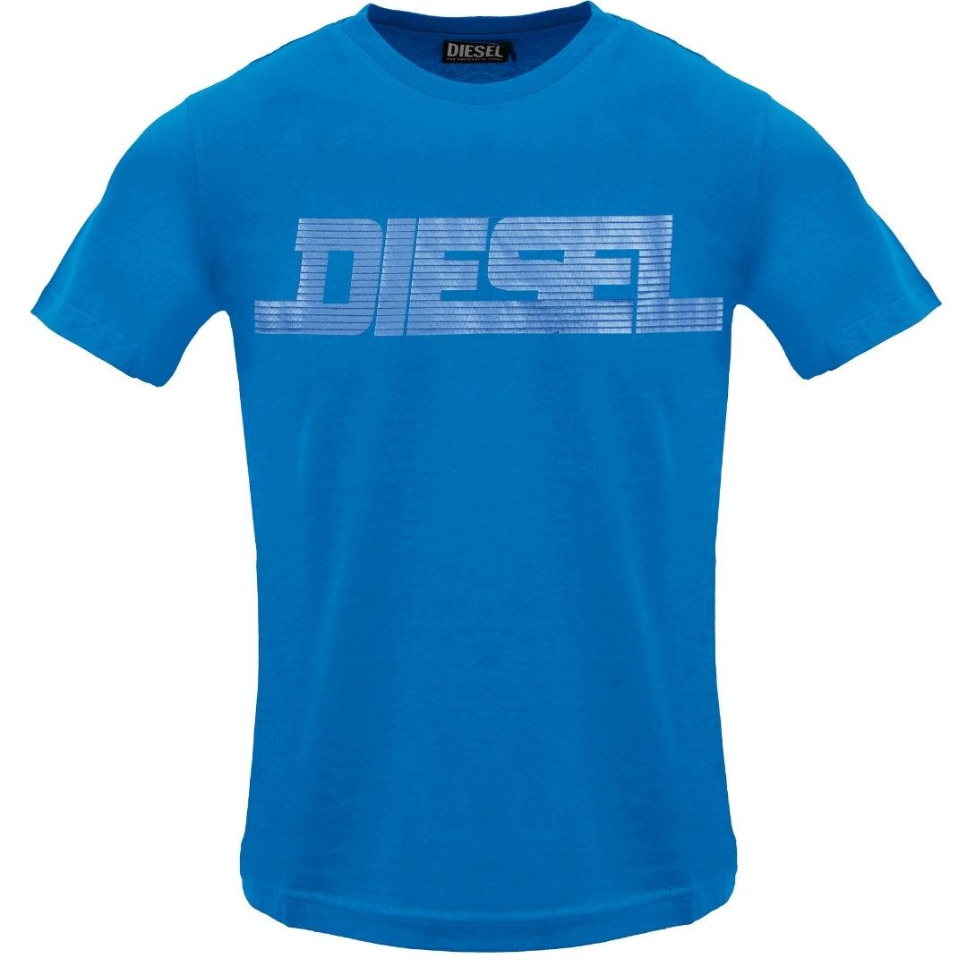 Blue Sapphire - Front - Diesel Mens Monotone Logo T-Shirt