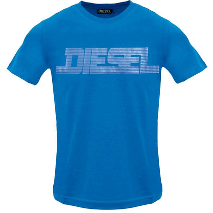 Blue Sapphire - Front - Diesel Mens Monotone Logo T-Shirt
