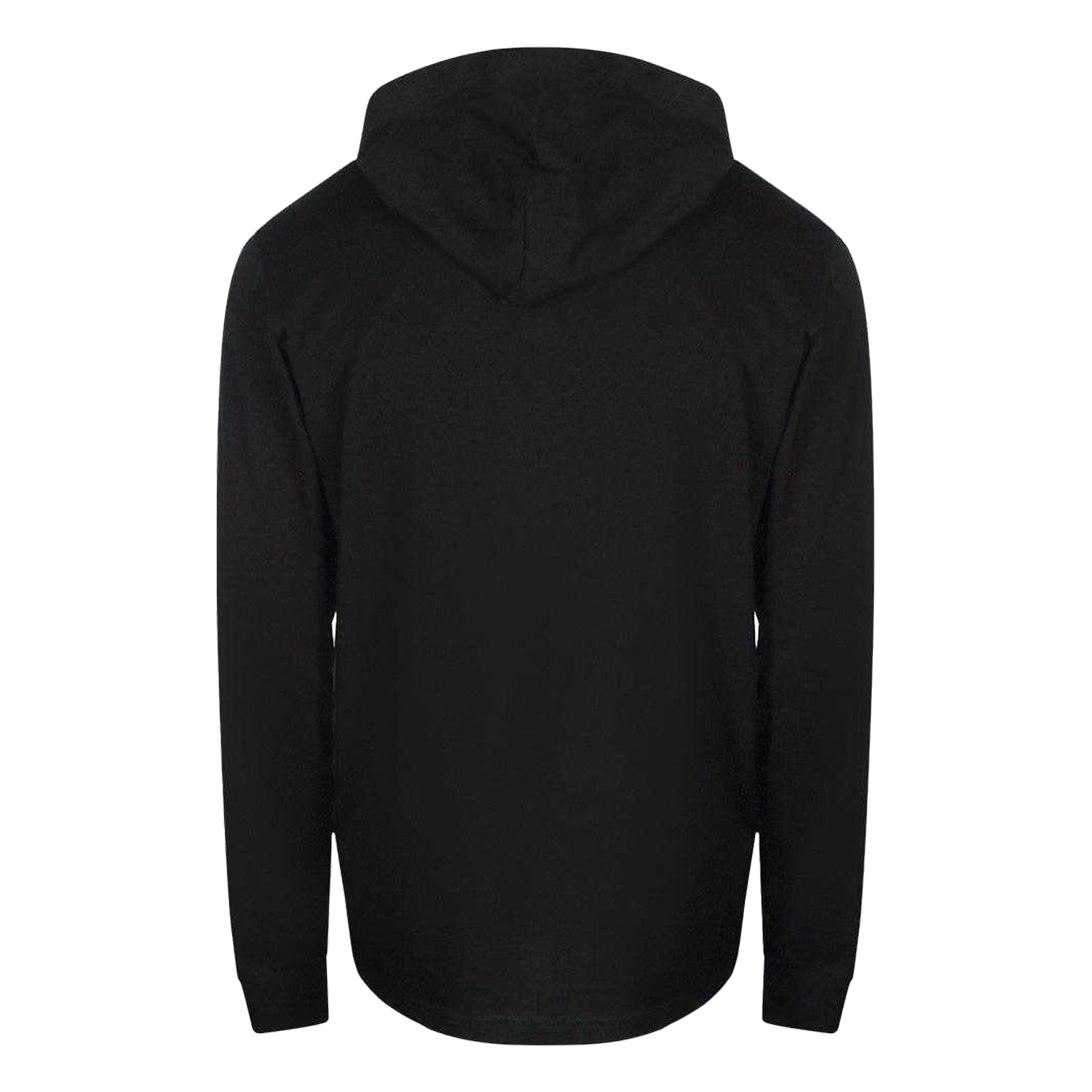 Black - Back - Diesel Mens Only The Brave Logo Hooded T-Shirt