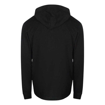 Black - Back - Diesel Mens Only The Brave Logo Hooded T-Shirt