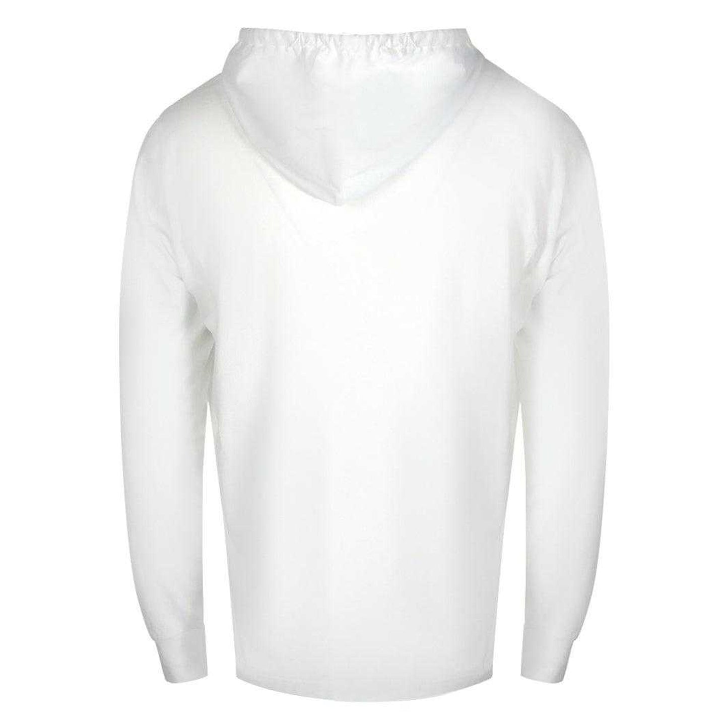 White - Back - Diesel Mens Only The Brave Logo Hooded T-Shirt