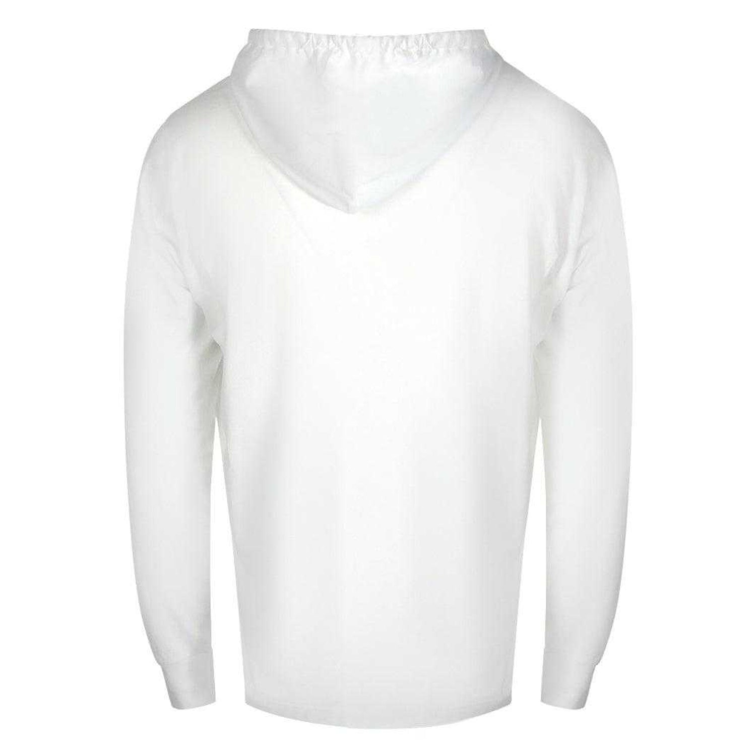 White - Back - Diesel Mens Only The Brave Logo Hooded T-Shirt