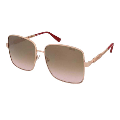 Rose Gold-Yellow - Front - Moschino Womens-Ladies Branded Arms Sunglasses