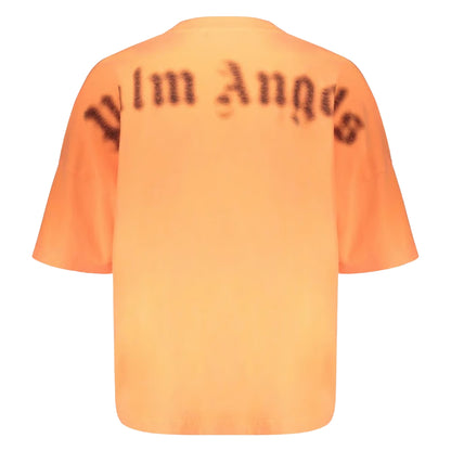 Orange - Back - Palm Angels Unisex Adult Classic Logo Oversized T-Shirt