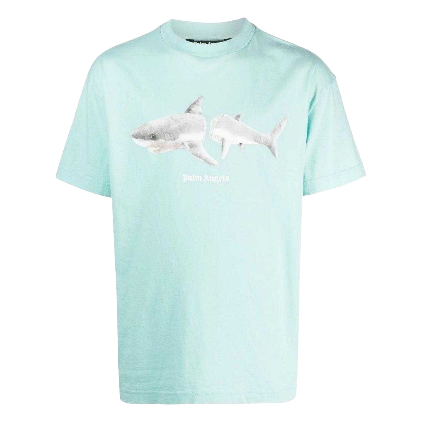 Light Blue - Front - Palm Angels Unisex Adult Shark T-Shirt