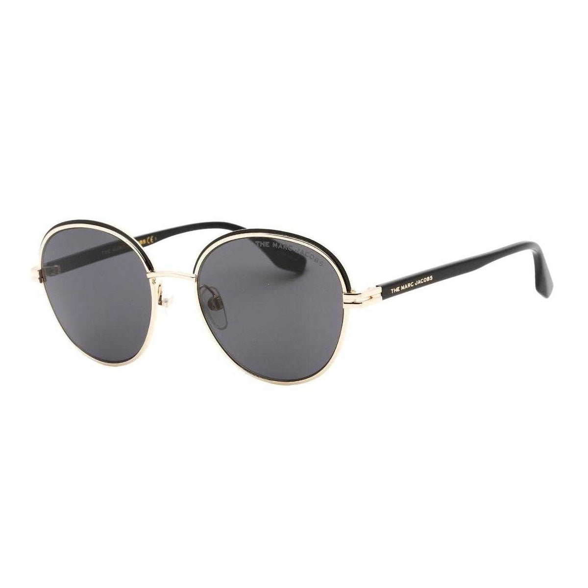 Gold-Grey - Front - Marc Jacobs Mens Round Sunglasses
