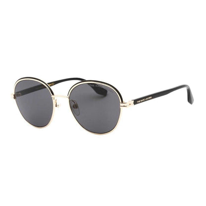 Gold-Grey - Front - Marc Jacobs Mens Round Sunglasses