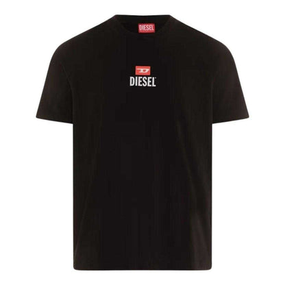 Black - Front - Diesel Unisex Adult D Logo T-Shirt