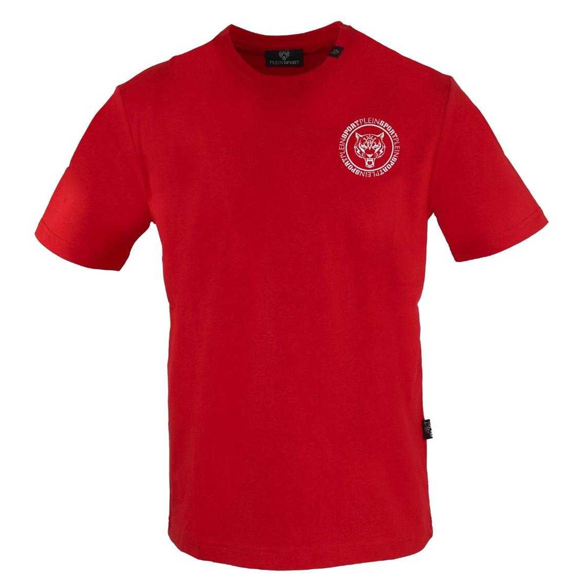 Red - Front - Plein Sport Mens Circle Emblem Logo T-Shirt