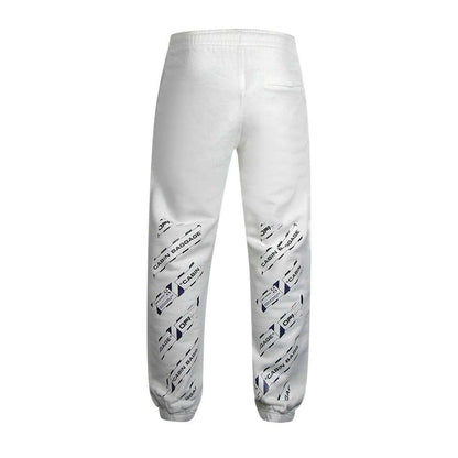 White - Back - Off-White Mens Airport Logo Taped Jogging Bottoms