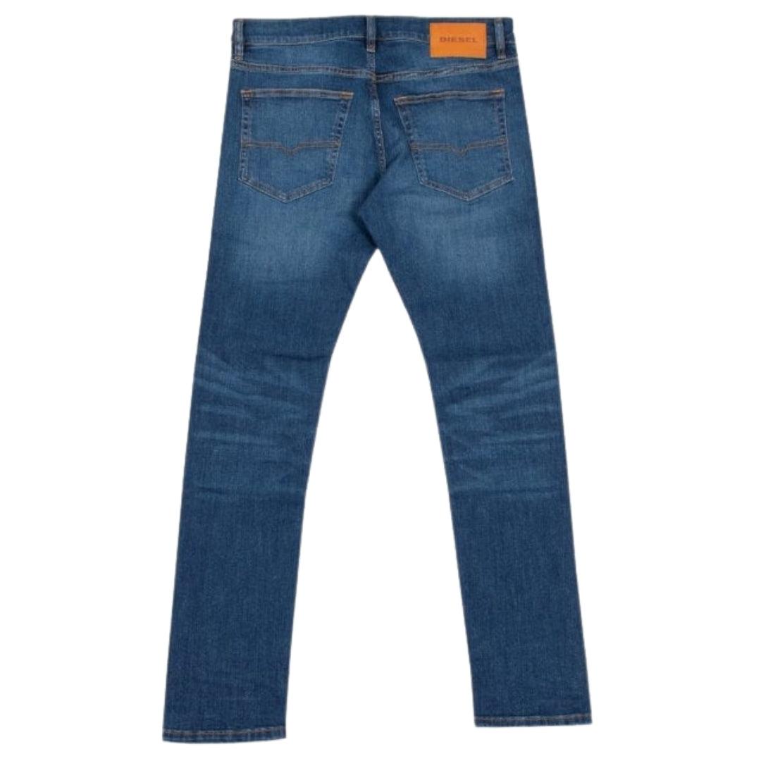 Blue Wash - Front - Diesel Mens D-Luster Washed Plain Jeans