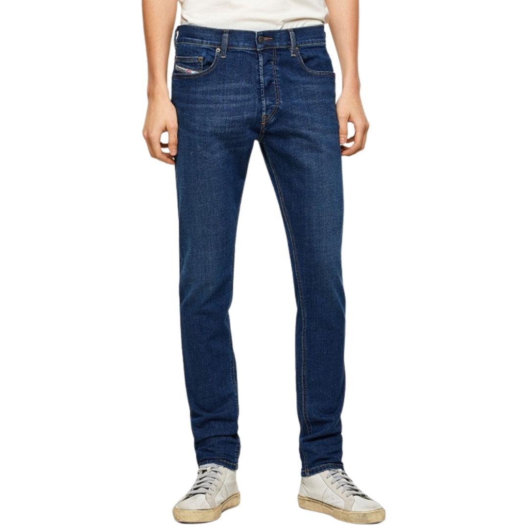Blue Wash - Back - Diesel Mens D-Luster Washed Plain Jeans
