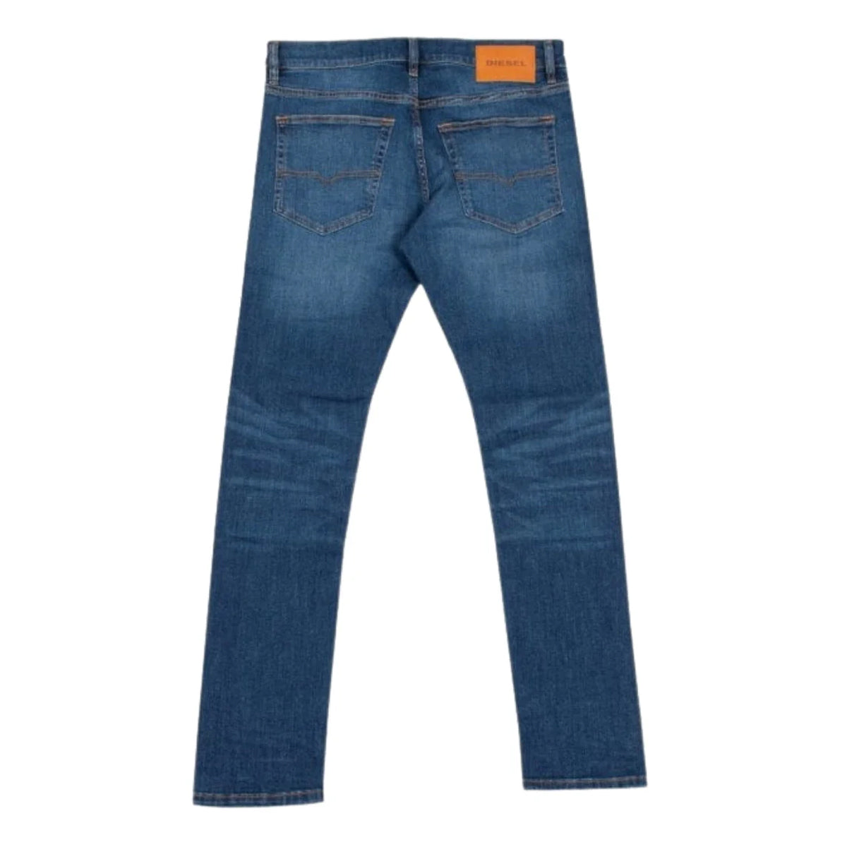 Blue - Back - Diesel Mens D-Luster Washed Plain Jeans